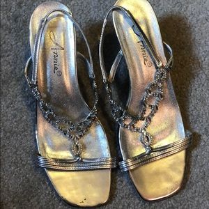 Silver sandals